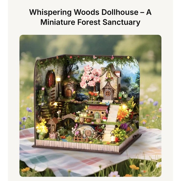 Whispering Woods Miniature Forest Sanctuary‎ Fairy Garden DIY Cozy Cottage New